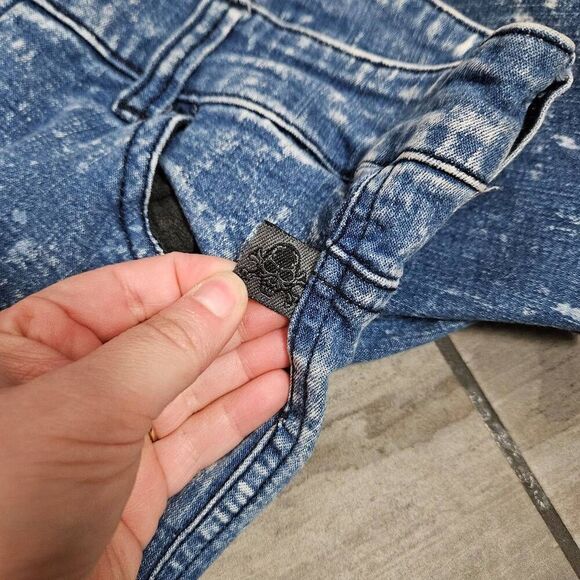 Tripp Skinny Acid Wash Studded Jeans - Picture 8 of 8